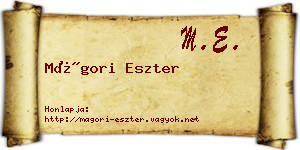 Mágori Eszter névjegykártya