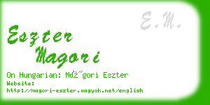 eszter magori business card